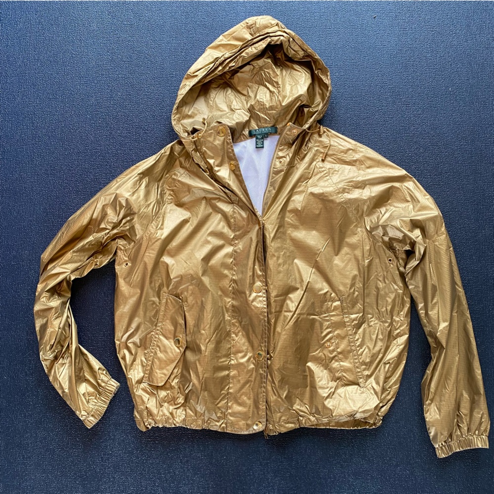 Vintage Ralph Lauren Gold Windbreaker. Size Large.